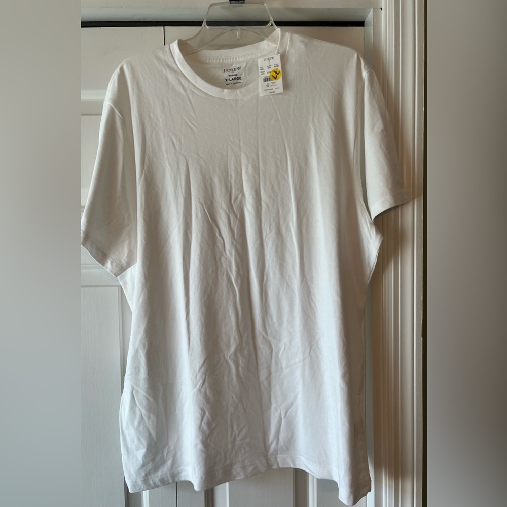 J Crew Factory Men's Cotton Washed Jersey Short Sleeve Tee Stone NWT XL #2190 - Picture 3 of 9